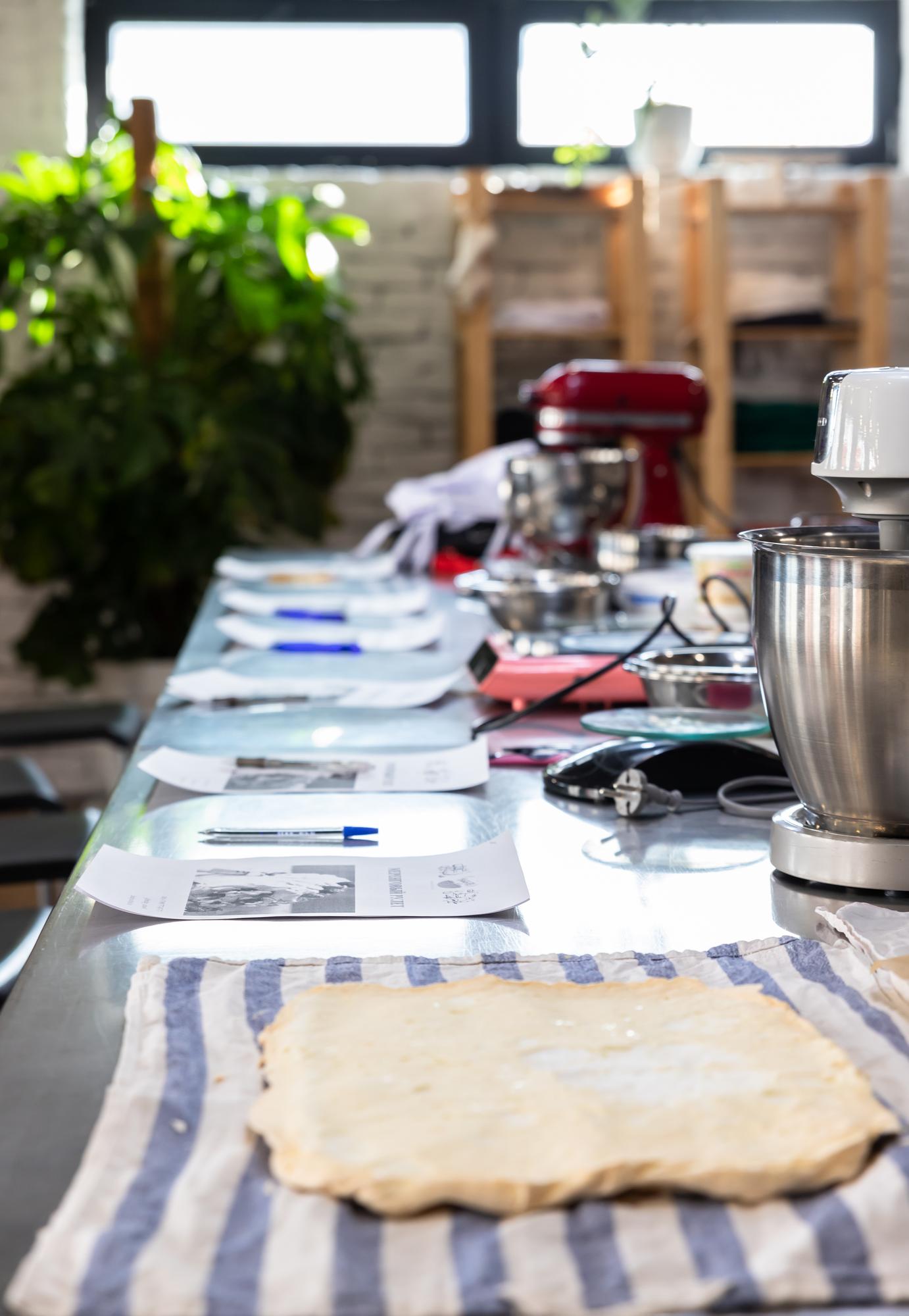 Workshop kits and tools on counter